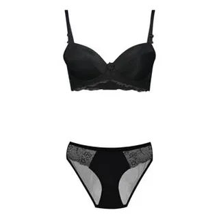 ست شورت و سوتین زنانه زیسا مدل 4854 رنگ مشکی