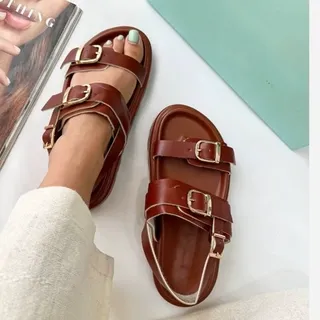 صندل دو سگک پشت کشی صندل سگکی زنانه صندل زارا زنانه کفش تابستانی زنانه 