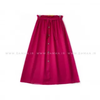 دامن جلو دکمه  سرخابی قد 90