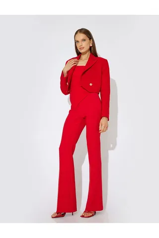 KotonX Zeynep Basık - ژاکت Blazer Crop Crop Cruiser نامتقارن