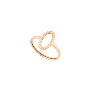 انگشتر طلا بیضی پیچ