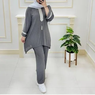 مانتو شلوار زنانه تونیک شلوار کلیشه خنک و تابستونی ارسال رایگان