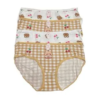 شورت زنانه مدل عروسکی طرح خرگوش و گیلاس بسته 4 عددی