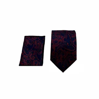 ست کراوات و دستمال جیب مردانه آریوان مدل بته جقه ک...