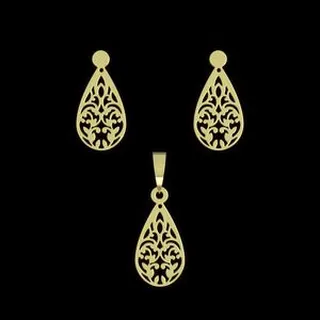 نیم ست طلا 18 عیار زنانه مدوپد مدل هندسی کد NA15219