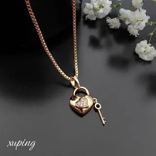 پلاک ژوپینگ مدل قفل قلبی با کلید رنگ ثابت کد 63