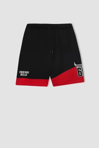 DefactoDeFactoFit NBA Chicago Bulls Standard Fit Stight Leg Shorts