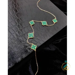 گردنبند ونکلیف سنگ سبز