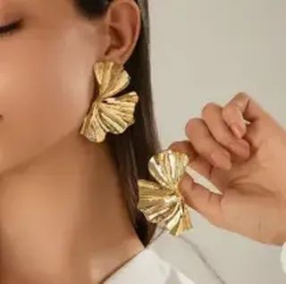 گوشواره آلیاژ طرح برگ کد 2674