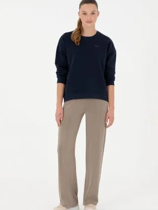 شلوار راحتی زنانه خاکی روشن یو اس پولو