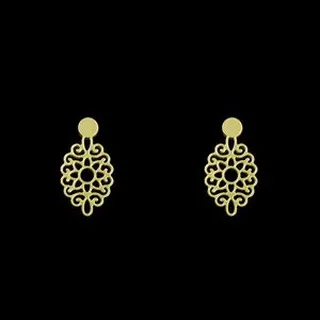 گوشواره طلا 18 عیار زنانه مدوپد مدل اسلیمی کد GA1-10740