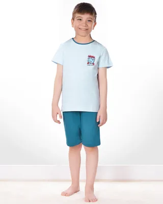 ست تیشرت و شلوارک خرسی پسرانه 1664