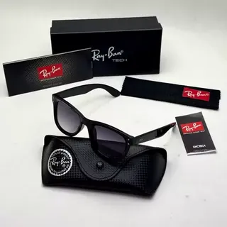 عینک آفتابی ریبن ویفرر ریورس مشکی عدسی هایلایت به همراه پک کامل �اصلی rayban