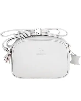 کیف چرم زنانه رودوشی سفید چرم بارز Charm Barez مدل DG80