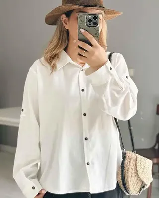 شومیز زنانه سفید نگار ندایی Negar Nedae مدل abraa