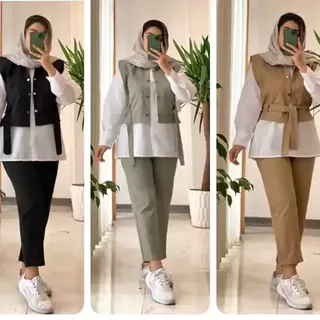 ست سه تیکه زنانه. ست زنانه. ست وست شومیز و شلوار. ارسال رایگان