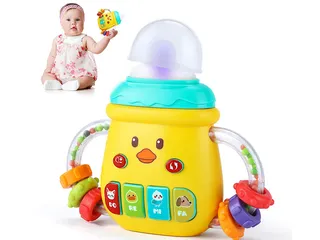 شیشه شیر موزیکال دندانگیر دار چراغدار اسباب بازیaiyingle