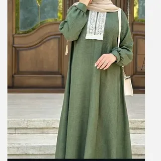مانتو پیراهنی باخرجکار کنفی سوزندوزی نیلا