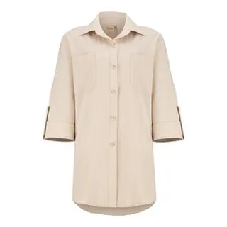 مانتو زنانه السانا مدل توسکا کد 219209 رنگ شیری