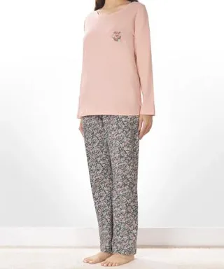 ست تيشرت آستين بلند و شلوار زنانه ناربن كد WS3946