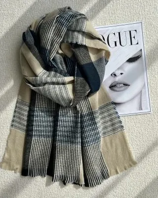 شال چهارخونه کرمبلو وارداتی