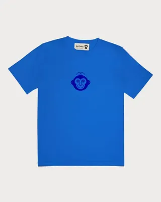 WOMEN BLUE MONKEY COTTON T-SHIRT