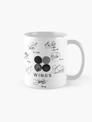 ماگ گروه BTS | ماگ گروه بی تی اس طرح bts signatures