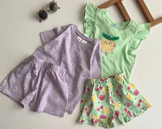تیشرت شلوارک کد۳۲۱ دخترونه