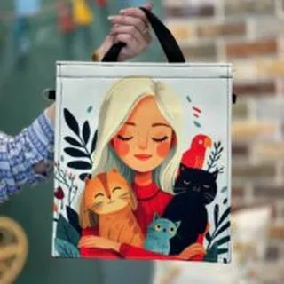 ساک دستی سرو دختر و حیوانات