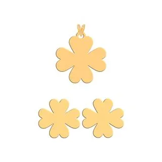 نیم ست طلا 18 عیار زنانه فرشته طرح گل WHSL-000242