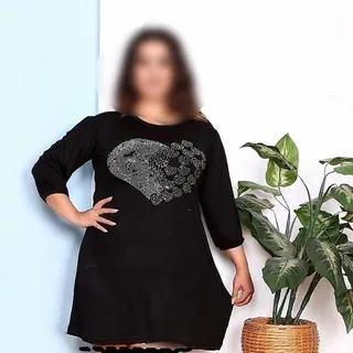 تونیک سایز بزرگ قلب ارسال رایگان 