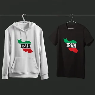 هواداری ایران طرح 1 (تیشرت ، هودی ، دورس)(رنگبندی)