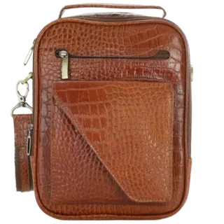 کیف دوشی مردانه چرم طبیعی مدل سورنا کد 2611