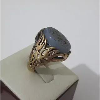 انگشتر عقیق حکاکی دستی یا رضا