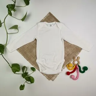بادی نوزادی آستین بلند برند twins سفید رنگ