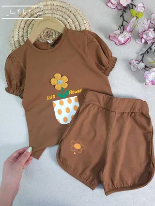تیشرت و شورتک دخترانه flover