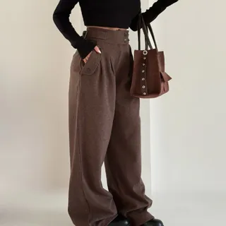 شلوار کتان کمر سگک 102017