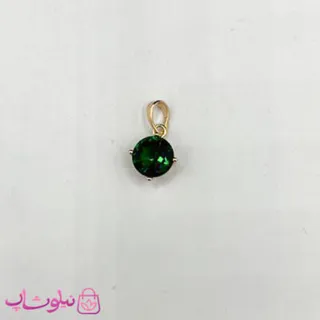 آویز گردنبند زنانه ژوپینگ طرح تک نگین یشم کد 991