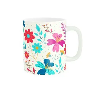 ماگ زیگورات مدل گل های رنگی کد 247