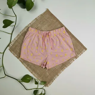 شلوارک نوزادی دخترانه برند pepperts طرح موز کمربند دار صورتی کمرنگ رنگ – 8-10 سال