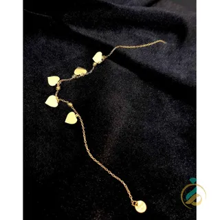 دستبند طلا قلبی پولکی