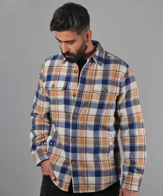 ژاکت مردانه چهارخانه و جیب دار 6015