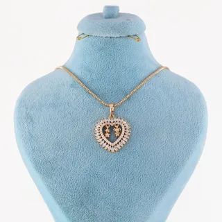 گردنبند زنانه ژوپینگ مدل قلب کد ne491