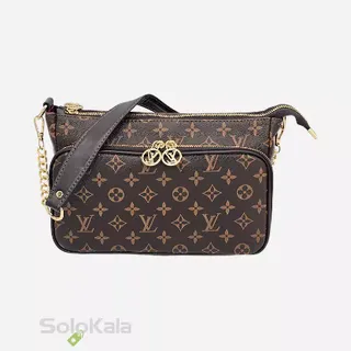 کیف رودوشی زنانه سه زیپ Louis vuitton