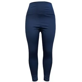 لگینگ زنانه مدل فاق بلند کمر پهن رنگ سرمه ای