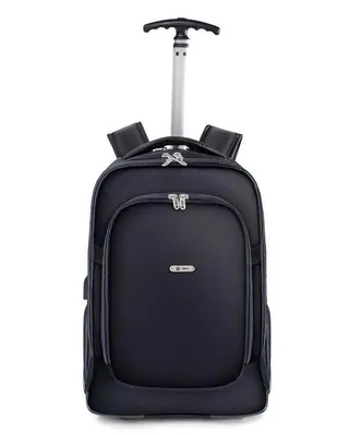 کوله پشتی مسافرتی چرخدار با دسته ترولی مشکی نیلپر توریستر Nilper tourister مدل مایان کد NTLB113smp-blk