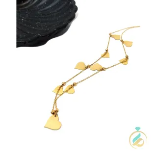 گردنبند قلبی پولکی