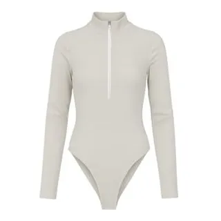 بادی آستین بلند زنانه کد M5243 رنگ طوسی