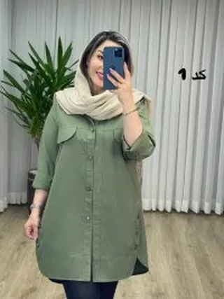 مانتو شومیزی بغل دکمه کد 2092