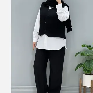 سه تیکه زنانه دخترانه شانتون صوفیا شومیز تترون فری تا46